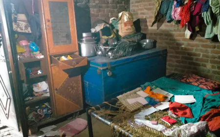 फेरी लगाकर परिवार का पेट पालने वाले के घर लाखो के चोरी