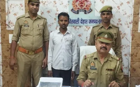 कोतवाली देहात पुलिस द्वारा पत्नी को तमंचे से गोली मारकर घायल कर देने की घटना में वांछित आरोपी पति 12 घंटे के अंदर गिरफ्तार