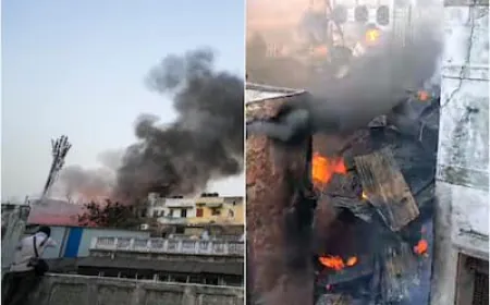 चाँदनी चौक नई सड़क बाजार में आग लगने से 100 करोड़ से ज़्यादा का नुकसान, 50 गाड़ियों ने बुझाई आग