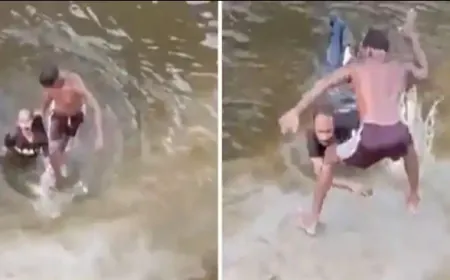 प्रेमी जोड़े ने लगाई Viral News :  नदी में छलांग, मछुआरे ने बचाया और फिर दे झापड़ दे झापड़