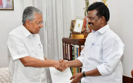 केरल के मंत्री के. राधाकृष्णन, जो सांसद चुने गए इस्तीफा दे दिया