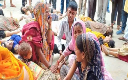 Hathras News : भोले बाबा के सत्संग में भगदड़ 80 से 90 लोगों की हुई मौत