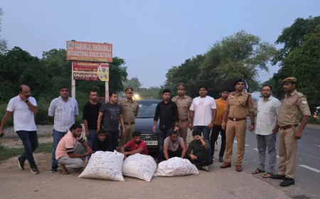 ANTF आगरा जोन टीम ने सीओ इरफान नासिर के नेतृत्व में 72 किलो गाँजे के साथ 5 गिरफ्तार