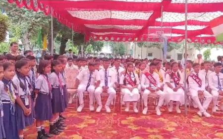 सीपी विद्या निकेतन में हुआ मानाभिषेक कार्यक्रम, विद्यार्थियों को दी जिम्मेदारी