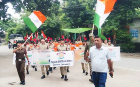कैड्टस ने तिरंगा रैली निकाल स्वच्छता का संदेश दे किया जागरूक