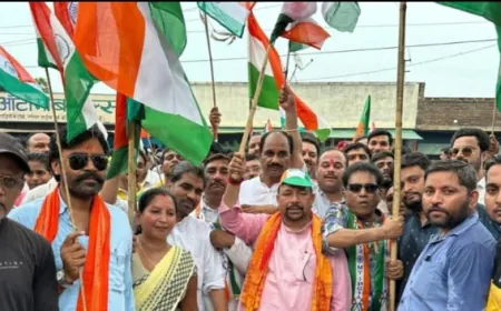 विधायक मेजर सुनीलदत्त द्विवेदी ने निकाली जोरदार तिरंगा यात्रा