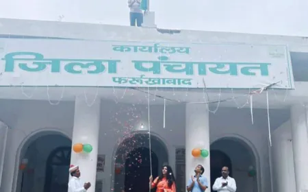 जिला पंचायत में अध्यक्ष मोनिका यादव ने किया ध्वाजारोहण