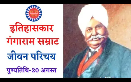 पुण्यतिथि-  20 अगस्त  आर्यों को भारत का मूल निवासी सिद्ध करने वाले इतिहासकार -  गंगाराम सम्राट