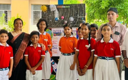 सीपी इंटरनेशनल स्कूल में स्पेस डे पर सामान्य ज्ञान प्रतियोगिता