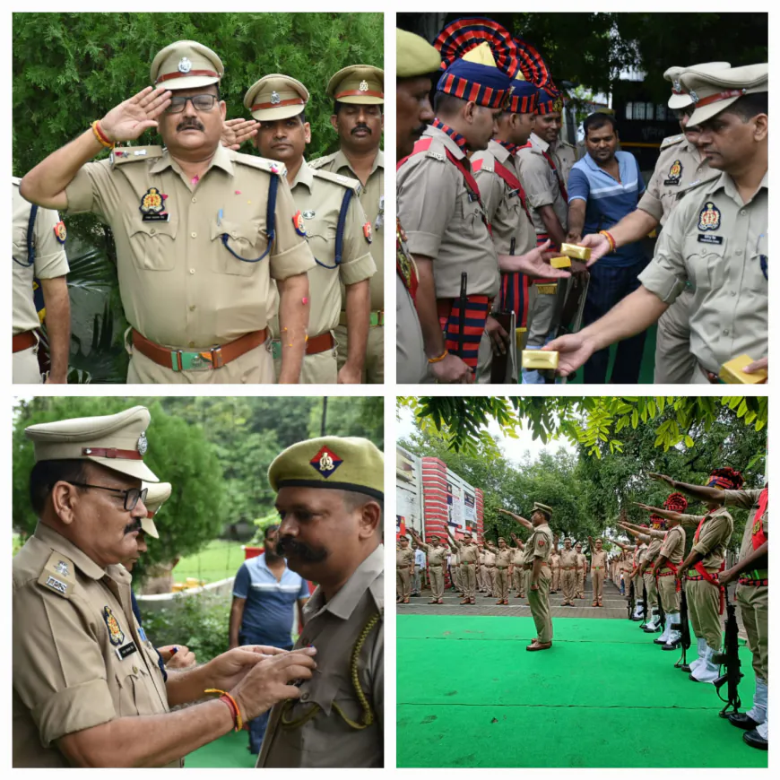 स्वतंत्रता दिवस, एसएसपी एटा ने ध्वजारोहण कर कर्मियों को दिलाई राष्ट्रीय एकता तथा अस्पृश्यता निवारण की शपथ