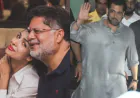 Salman Khan arrives to pay last respects to Malaika Arora's father.