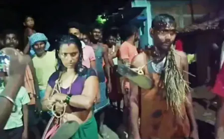 Crime News : पति पत्नी को अर्धनग्न व चप्पलों की माला पहनाकर ढोल के साथ गांव में घुमाया