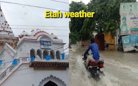 Etah Weather Today: मौसम विभाग ने जारी किया भारी बारिश का अलर्ट