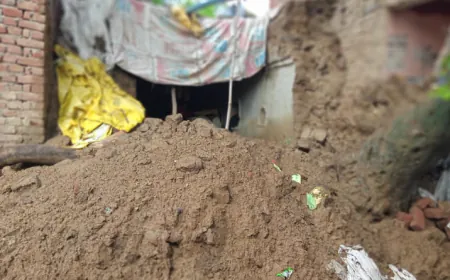 बरसात में भरभरा कर गिरे कई मकान/ दीवार मचा हाहाकार