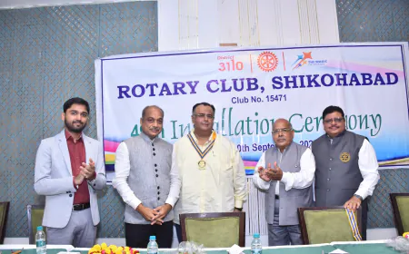 रोटरी क्लब शिकोहाबाद का 49 वां स्थापना दिवस नेहा होटल में मनाया गया।