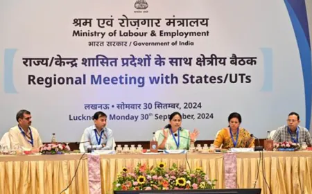 केंद्रीय मंत्री सुश्री शोभा करंदलाजे ने लखनऊ में ‘रोजगार सृजन और श्रम सुधारों पर आयोजित क्षेत्रीय बैठक’ का किया उद्घाटन