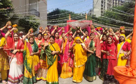 सोसाइटी,ग्रेटर नोएडा के प्रांगण में शारदीय नवरात्र का आयोजन