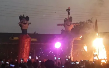 असत्य पर सत्य की जीत का प्रतीक विजयादशमी का पावन पर्व धूमधाम से मनाया गया