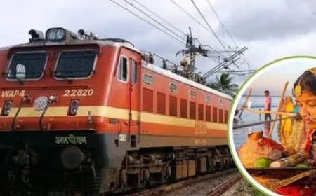 छठ के अवसर पर भारतीय रेलवे द्वारा 7,435 विशेष गाड़ियाँ चलाई जा रही हैं