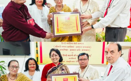 शब्दम् के बीसवें स्थापना दिवस पर साहित्यकार ममता कालिया एवं डाॅ. अनामिका का हुआ सम्मान
