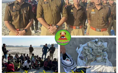 Agra News : आगरा पुलिस ने यमुना किनारे 25 जुआरियों को ढाई लाख रूपये सहित पकड़ा