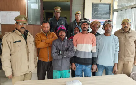 Etah News : जुआ खेलते हुए 07 जुआरियों को 8080 रुपए व ताश के पत्तों सहित किया गया गिरफ्तार