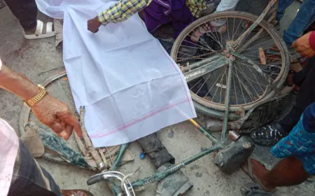 नेशनल हाईवे पर ग्वालिनडीह के पास डंपर ने साइकिल सवार को कुचला, एक की मौत