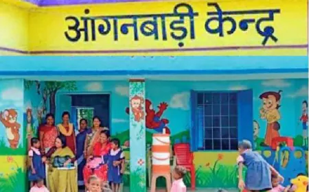 शाजापुर- आंगनवाड़ी कार्यकर्ताओं द्वारा बच्चों को खेल के साथ दिया जा रहा है शिक्षा का भी ज्ञान