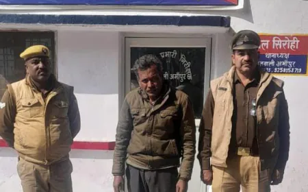 Kasganj news थाना अमांपुर पुलिस द्वारा चैकिंग के दौरान 01 अभियुक्त को किया गया गिरफ्तार ।