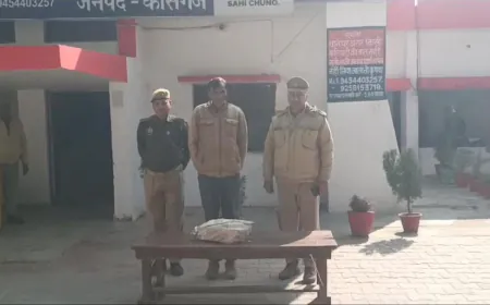 Kasganj news थाना सहावर पुलिस द्वारा चैकिंग के दौरान 01 अभियुक्त को किया गया गिरफ्तार ।