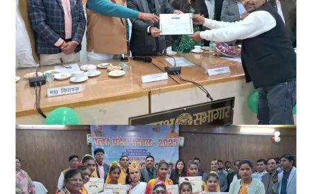 Kasganj news उत्तर प्रदेश स्थापना दिवस पर कलेक्ट्रेट सभागार परिसर में भव्य समारोह सम्पन्न।