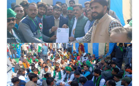 Kasganj news तहसील सहावर में होने वाले भारतीय किसान यूनियन स्वराज का धरना प्रदर्शन फिलहाल स्थगित।