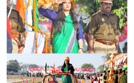 Kasganj news आज जनपद में धूमधाम से मनाया गया 76वां गणतंत्र दिवस।