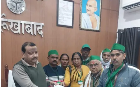 भारतीय कृषक एसोसिएशन ने फर्रूखाबाद की जन समस्याओं को लेकर दिया ज्ञापन