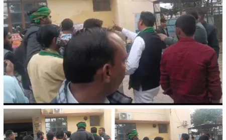 Etah News : आरटीओ कार्यालय पर किसान यूनियन भानू के नेता की गुंडागर्दी