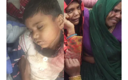 Kasganj news अमांपुर ट्रैक्टर-ट्रॉली से कुचलकर की बच्चे की मौत, हत्या का आरोप