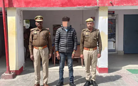 Kasganj news दुष्कर्म व पोक्सो एक्ट के अभियोग में वांछित अभियुक्त को किया गिरफ्तार।