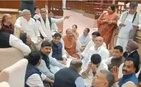 राजस्थान विधानसभा में हंगामा, कांग्रेस के 6 विधायक निलंबित