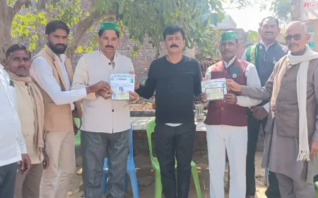 भारतीय किसान यूनियन स्वराज के केंद्रीय कार्यालय पहुंचकर ग्रहण की सदस्यता