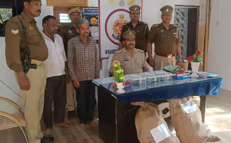 Etah News ; निधौलीकलां पुलिस ने 2 शातिर बदमाशों सहित किया असलाह फैक्ट्री का भंडाफोड़