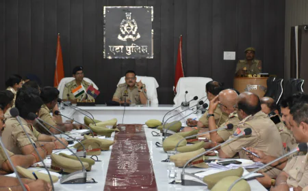 त्योहारों को लेकर एसएसपी ने थानाध्यक्षों के साथ मीटिंग