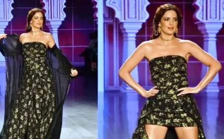 रैंप पर Natasha Stankovic ने खोले स्कर्ट के बटन, देखकर चौंक गया Rumored BF!