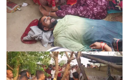 Kasganj  news अमांपुर के कासगंज रोड के निकट युवक की मौत, परिजनों ने लगाया हत्या का आरोप।