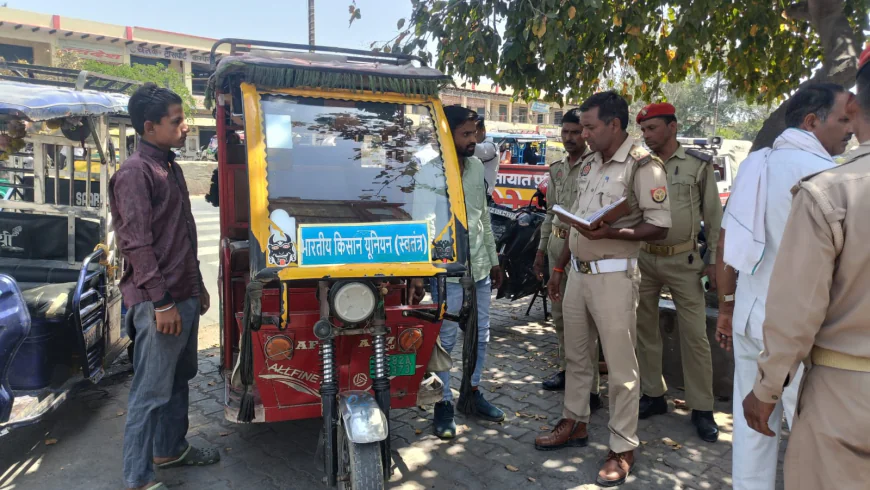 74 वाहनों का चालान कर, किया गया 1,10,500 रुपये का सम्मन शुल्क वसूला