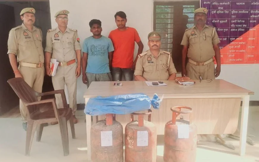 निधौलीकलां के प्राइमरी स्कूल से गैस सिलेंडर चोरी में 2 गिरफ्तार