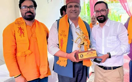 बागपत के विपुल जैन को केटी विंग फाउंडेशन ने किया सम्मानित