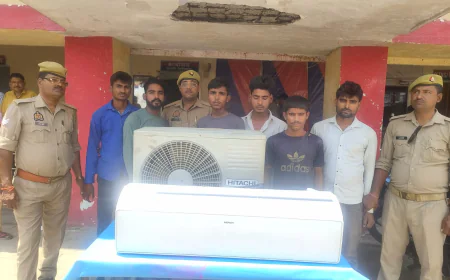 Kasganj news कासगंज पुलिस द्वारा चोरी की घटना में वांछित 06 अभियुक्तगण गिरफ्तार,