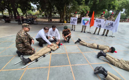 हवाई हमलों से बचाव हेतु एनसीसी द्वारा मॉक ड्रिल का आयोजन