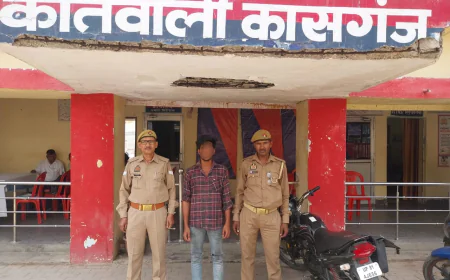 कासगंज पुलिस द्वारा पोक्सो एक्ट के अभियोग में वांछित 01 अभियुक्त को किया गिरफ्तार