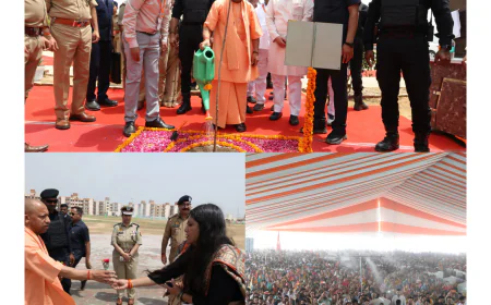 Kasganj news सीएम योगी ने कहा, अयोध्या, मथुरा और वृंदावन की तरह ही सोरों का भी विकास होगा, सीएम योगी ने 724 करोड़ की परियोजनाओं का किया लोकार्पण व शिलान्यास